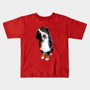 Bernese Mountain Dog Cute Head Tilt Kids T-Shirt